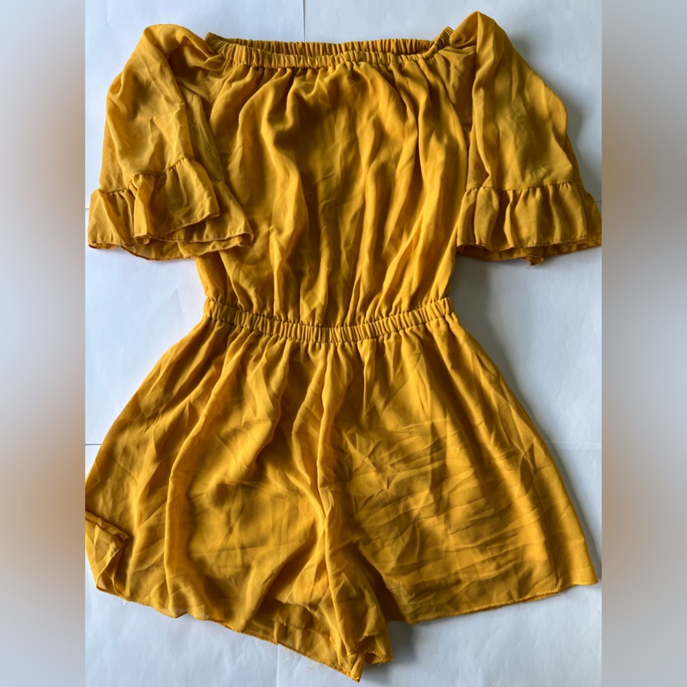 NWOT Yellow/Orange romper